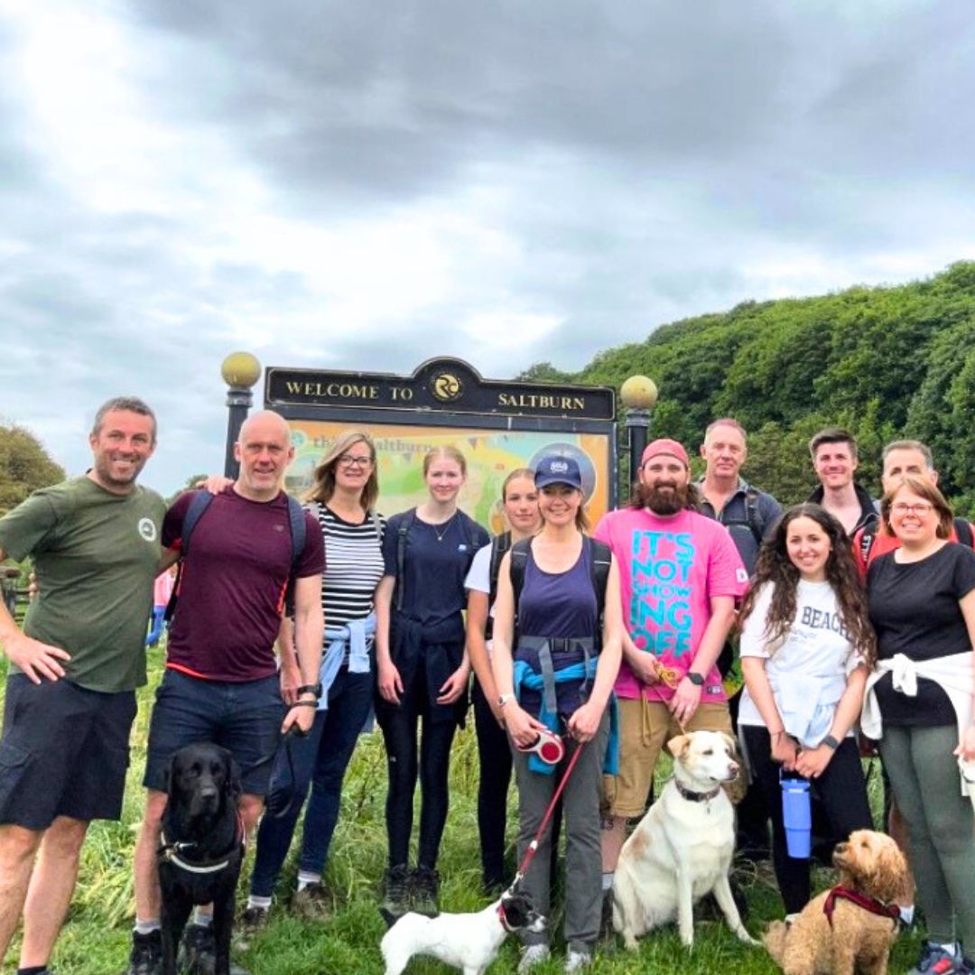 Team trekking on The Cleveland Way